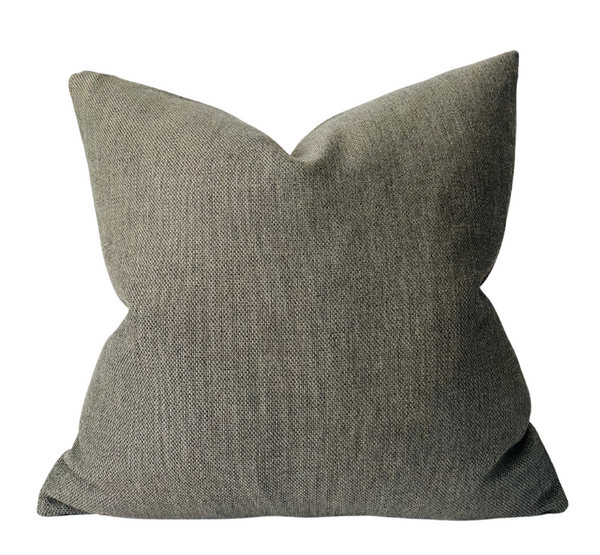 Ready to Ship, 18x18 Woven Pillow Cover in Pewter