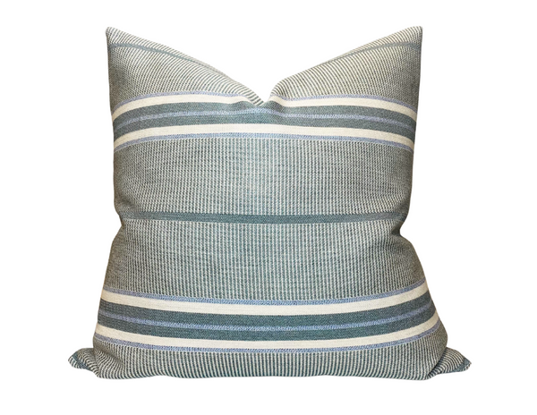 Indoor Outdoor Mayan Pillow Cover in Jade, Clay McLaurin Textiles