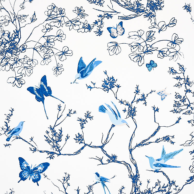 Schumacher Birds and Butterflies Wallpaper