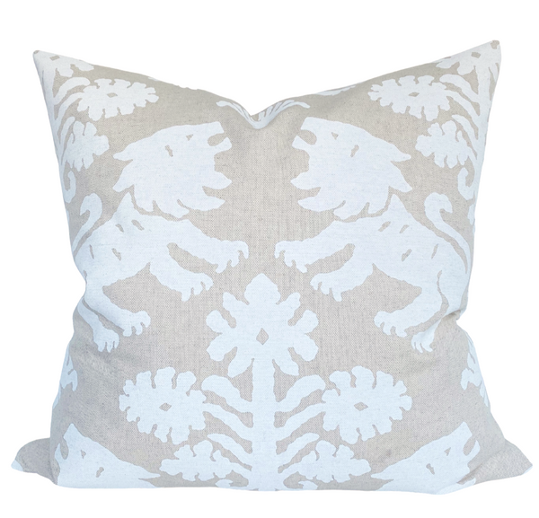 Schumacher Regalia Pillow Cover in Natural