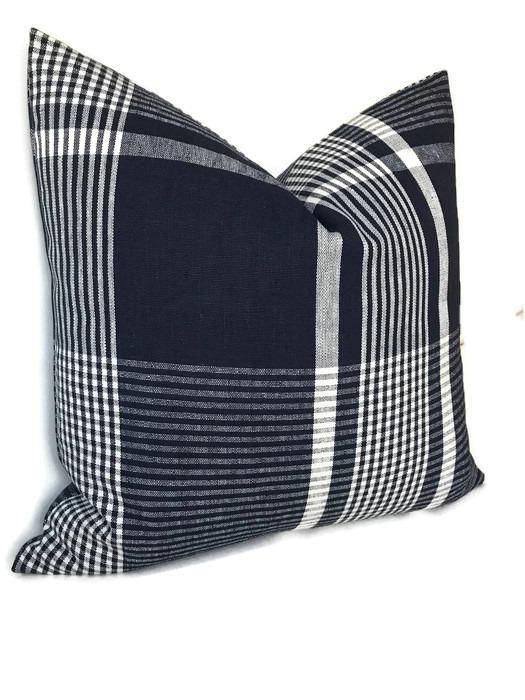 Exodus Pillow Cover in Navy Blue