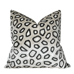 Kelly Wearstler Chic Tortoise Pillow Cover in Anthracite