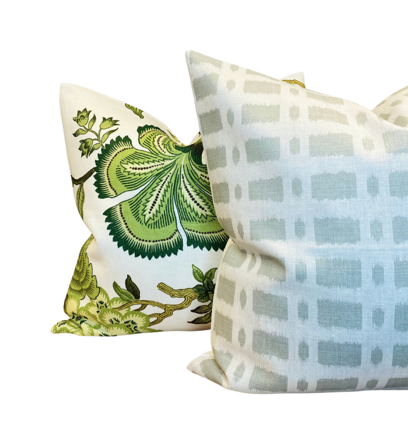 Schumacher Townline Pillow Cover in Sage