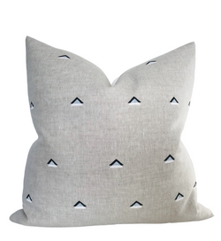 Schumacher Overlapping Triangles Pillow Cover in Black and White