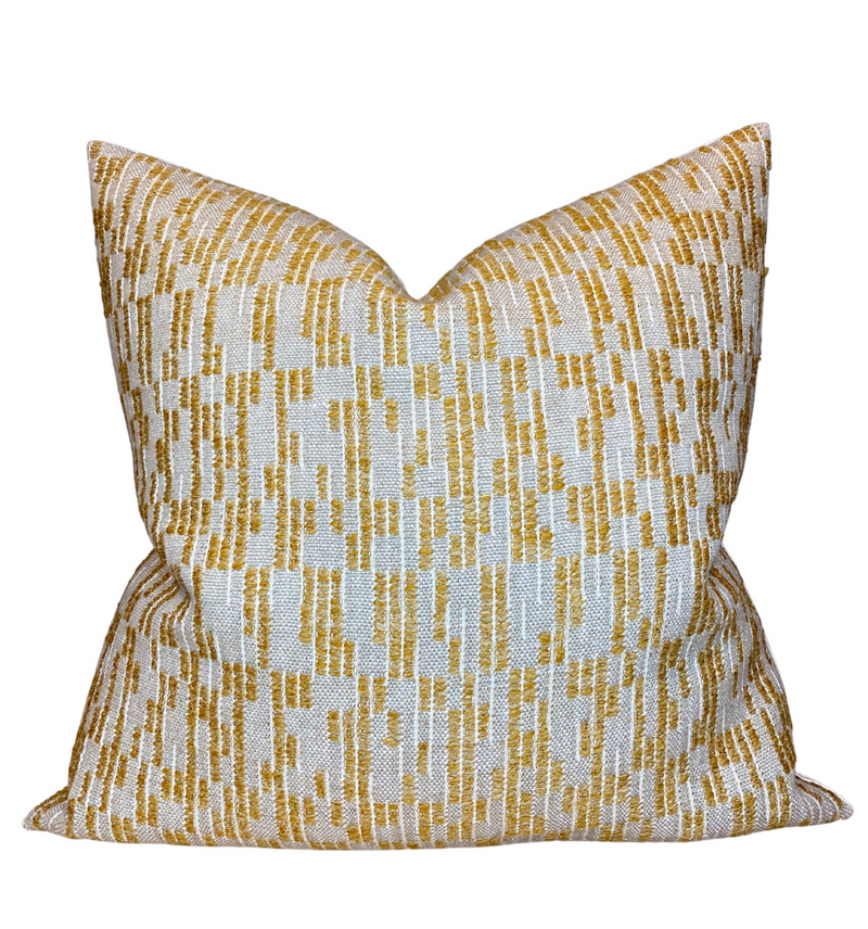 Ready to Ship, 22x22, Saya Pillow Cover in Mustard