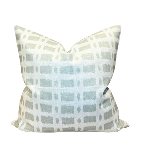 Schumacher Townline Pillow Cover in Sage