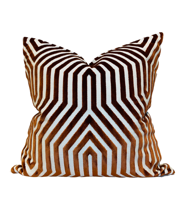 Schumacher Vanderbilt Pillow Cover in Russet