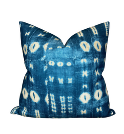 Mali Mud Cloth Pillow Cover in Indigo