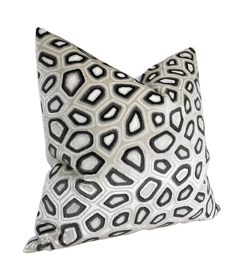 Kelly Wearstler Chic Tortoise Pillow Cover in Anthracite