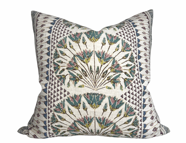 Ready to Ship, 22x22 Cairo Pillow Cover in Eggplant