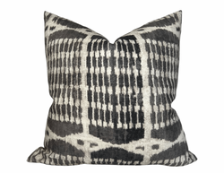 Abacus Pillow Cover in Charcoal, Designer Pillows