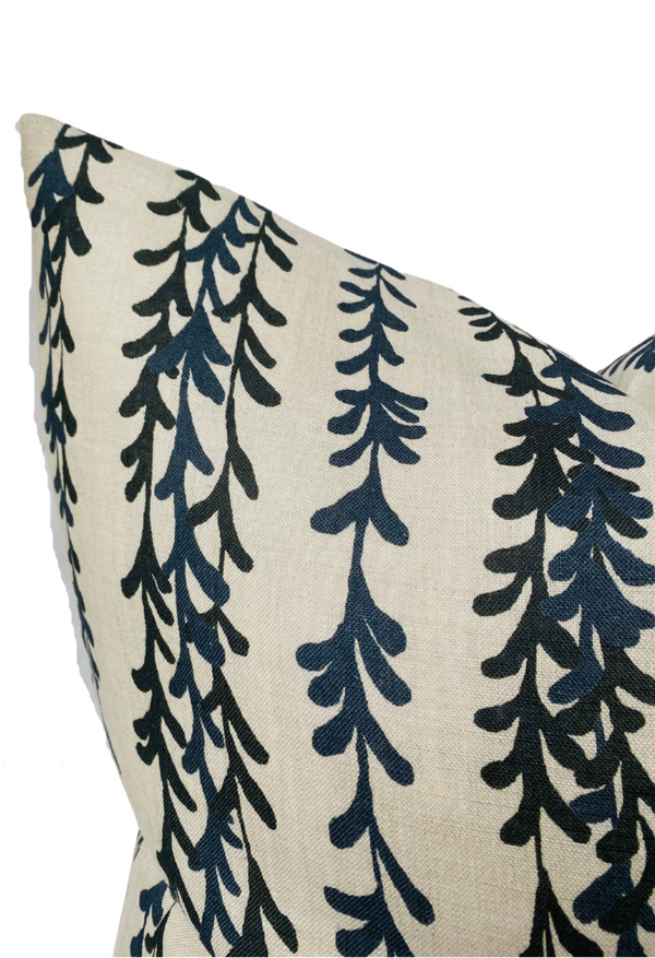 Clay McLaurin Weeping Willow Pillow Cover in Indigo