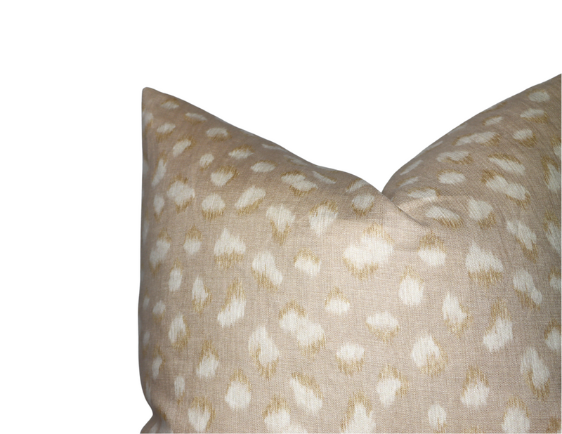 Kelly Wearstler Feline Pillow Cover in Beige Ivory