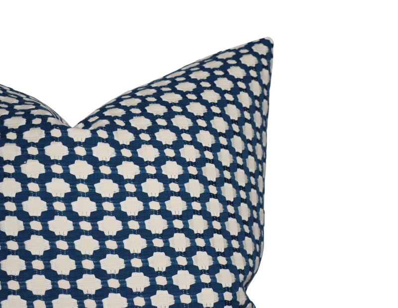 Schumacher Betwixt Pillow Cover in Indigo