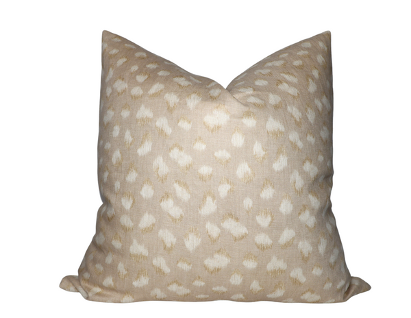 Kelly Wearstler Feline Pillow Cover in Beige Ivory