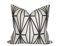 Kelly Wearstler Katana Pillow Cover in Ebony Ivory