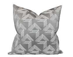 Ready to Ship, 18x18, V Steps Pillow Cover in Pale Grey