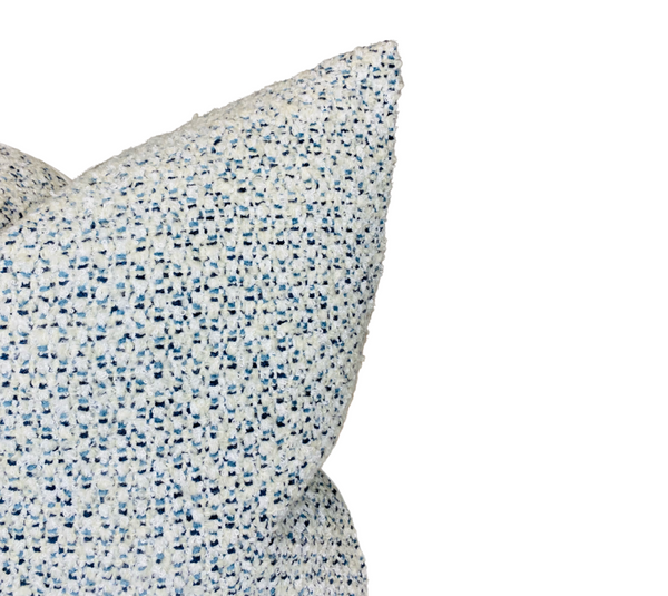 Tessellate Pillow Cover in Ivory Blues