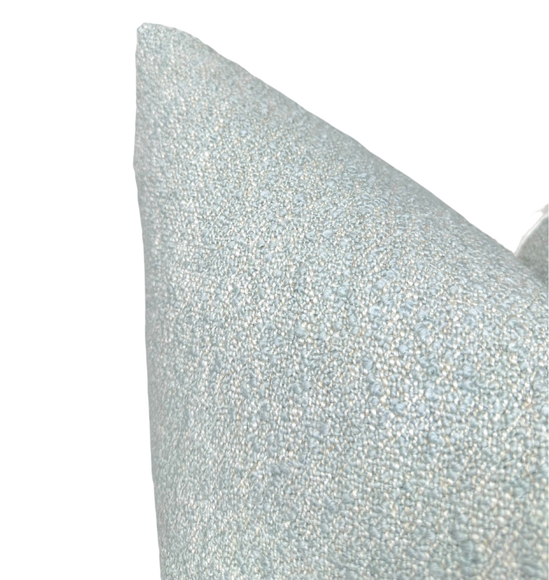 Vail Boucle Pillow Cover in Blue