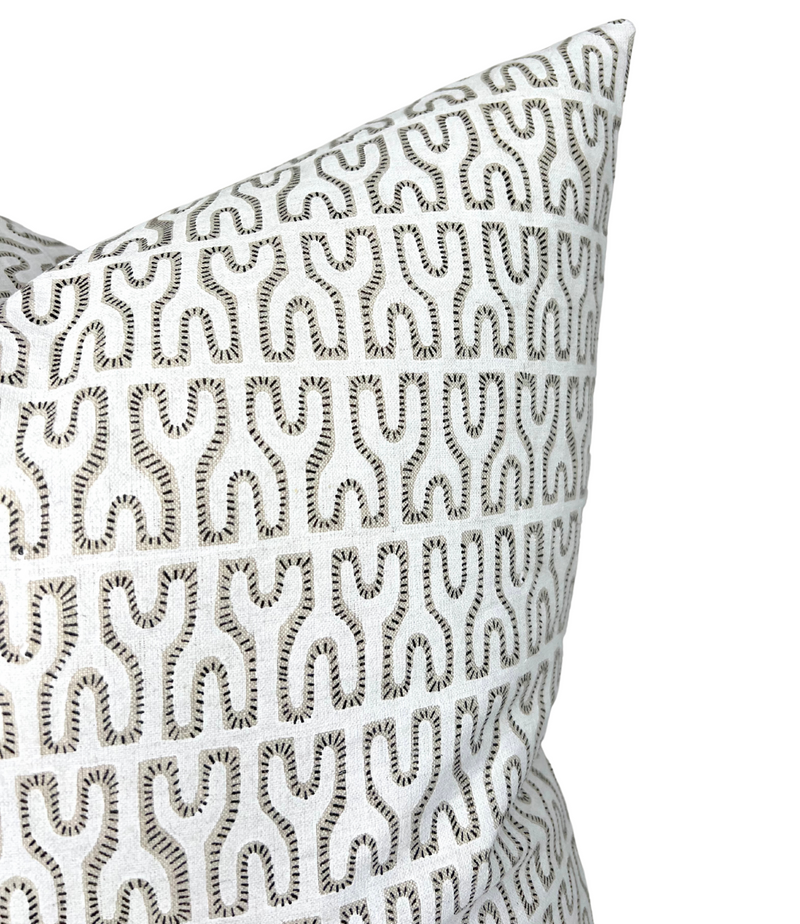 Nagari Pillow Cover in Chalk, Walter G Pillows, Decorative Throw Pillows