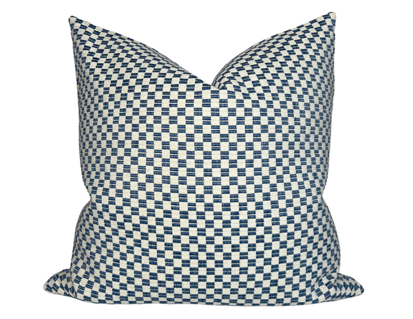 Schumacher Elkhart Pillow Cover in Blue