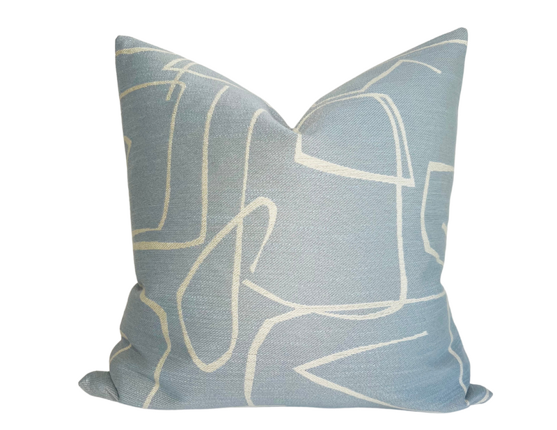 Kravet Abstract Pillow Cover in Blue