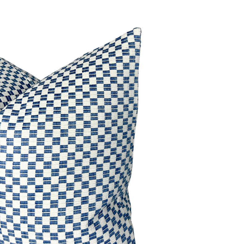 Schumacher Elkhart Pillow Cover in Blue