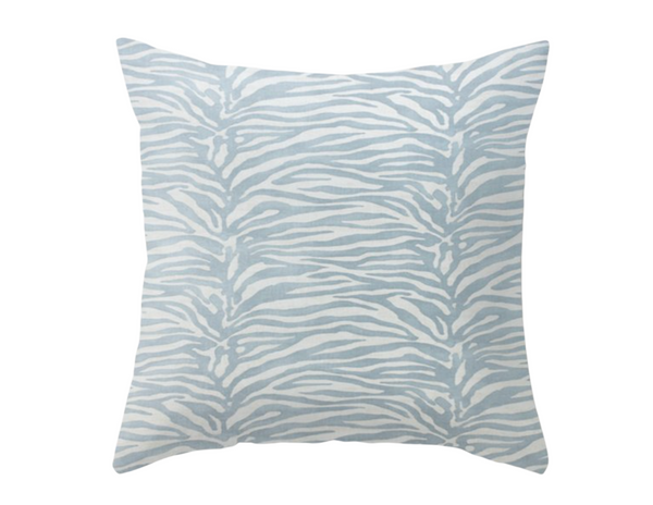 Serengeti Pillow Cover in Aqua Blue