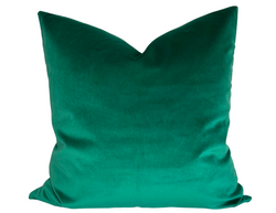 Schumacher Gainsborough Velvet Pillow Cover in Peacock