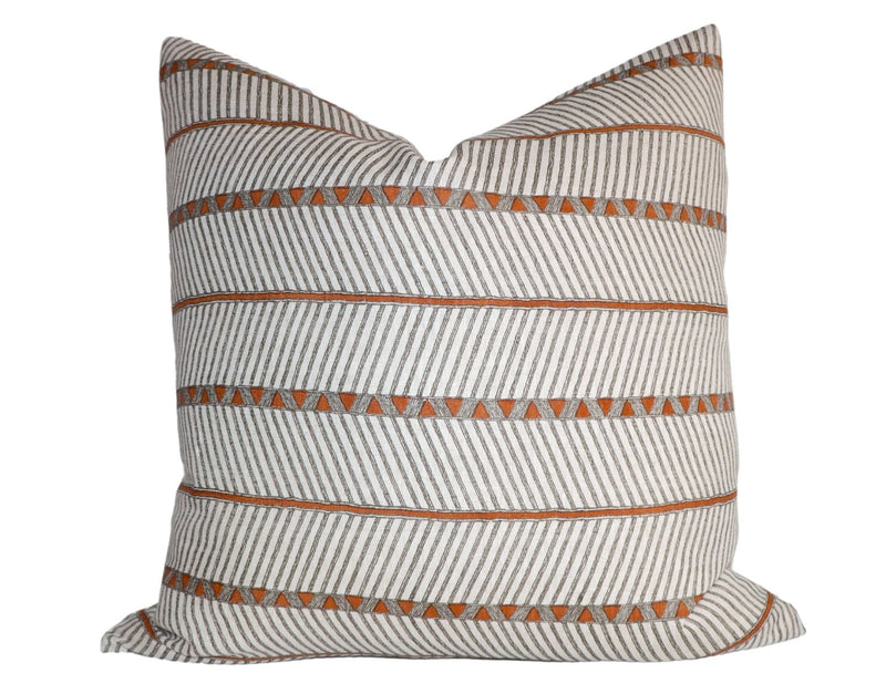 Zanzibar Pillow Cover in Rust, Walter G Pillows, Decorative Throw Pillows