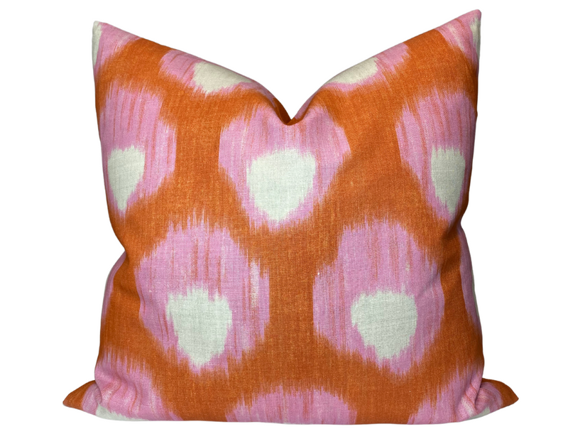 Peter Dunham Bukhara Pillow Cover in Pink Orange