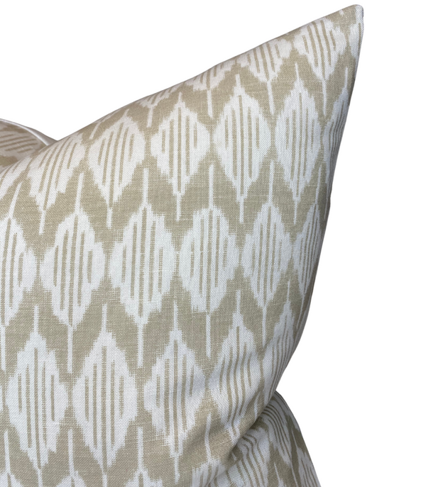 Thibaut Balin Ikat Pillow Cover in Beige