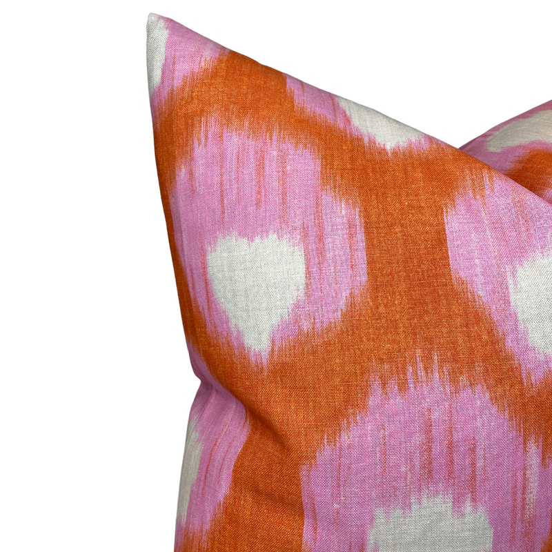 Peter Dunham Bukhara Pillow Cover in Pink Orange