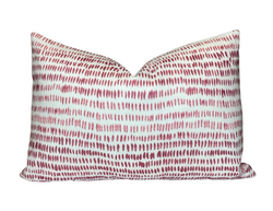 Dashes Pillow Cover in Ruby