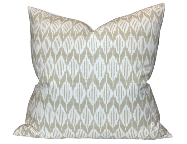 Thibaut Balin Ikat Pillow Cover in Beige