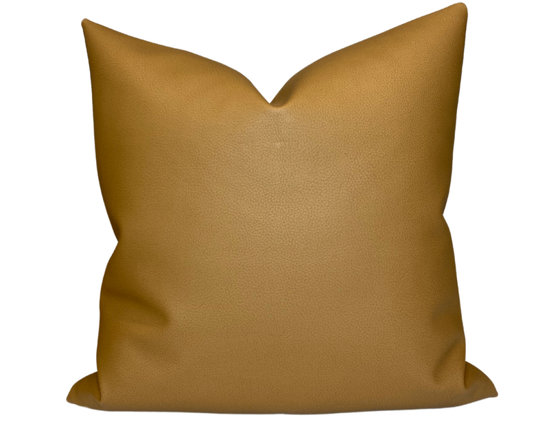 Ready to Ship, 16x16 Leather Pillow Cover in Chestnut