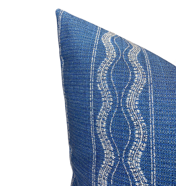 Peter Dunham Zanzibar Outdoor Pillow Cover in Lapis Blue, Indoor/Outdoor Pillows