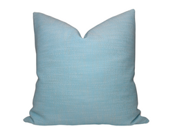 Ready to Ship, 18x18, Outdoor Woven Pillow Cover in Pool Blue