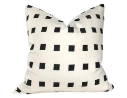 Kelly Wearstler Chalet Embroidered Pillow Cover in Ivory and Black