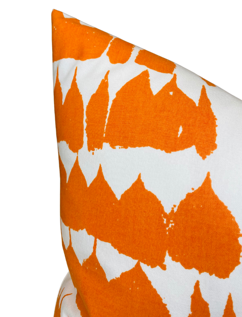 Schumacher Queen of Spain Pillow Cover in Carrot Orange