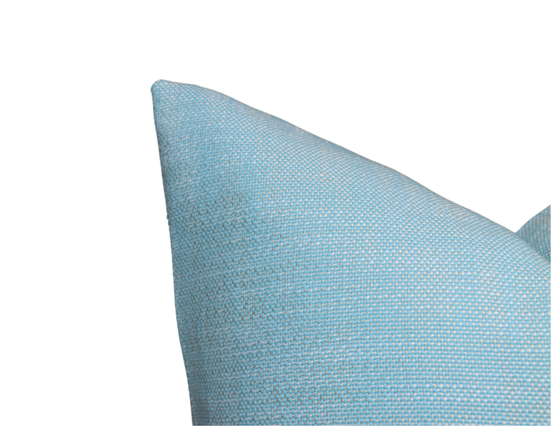 Ready to Ship, 18x18, Outdoor Woven Pillow Cover in Pool Blue