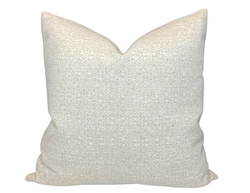 Schumacher Sarong Weave Pillow Cover in White Sand