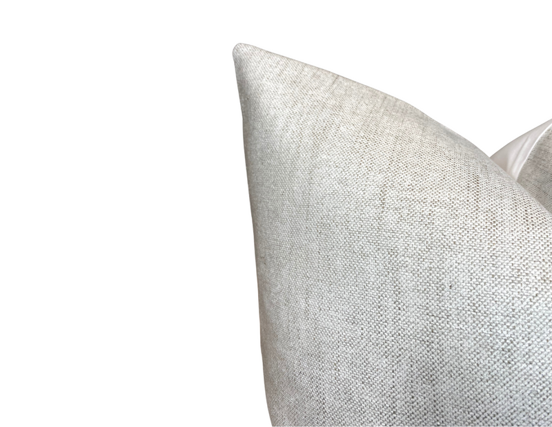 Schumacher Franco Linen Pillow Cover in Birch