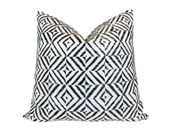 Schumacher Jubilee Pillow Cover in Charcoal