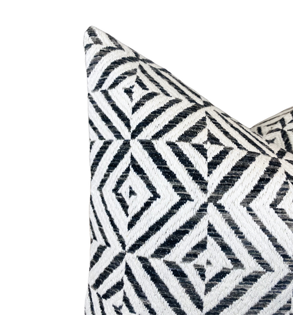 Schumacher Jubilee Pillow Cover in Charcoal