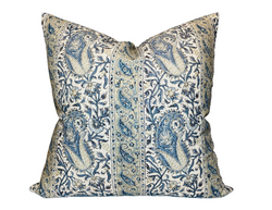 Portland Paisley Pillow Cover in Blue