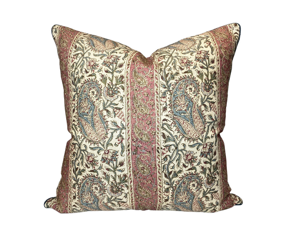 Portland Paisley Pillow Cover in Red