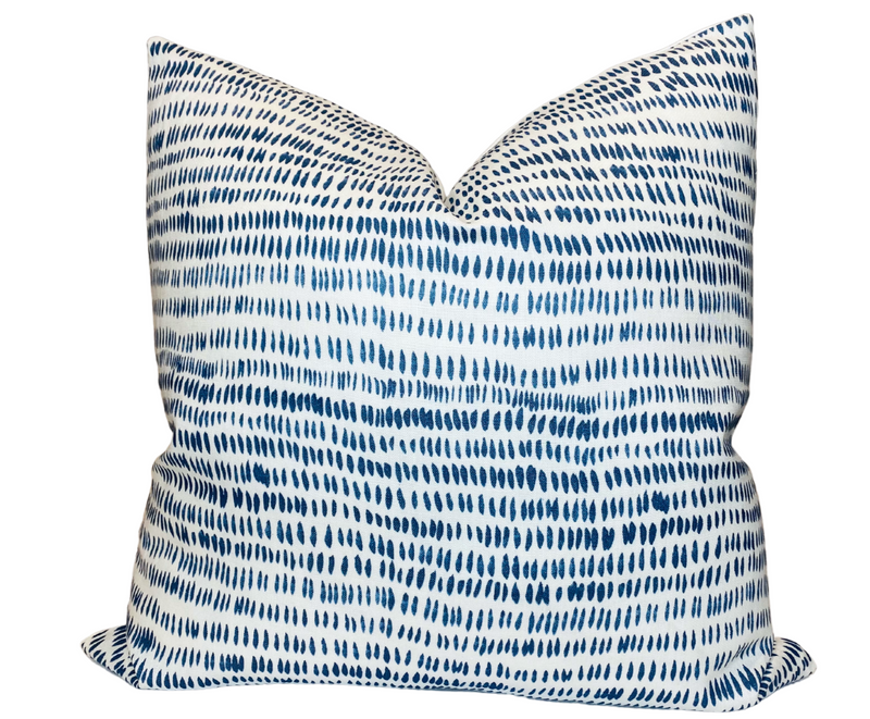 Dashes Pillow Cover in Navy Blue