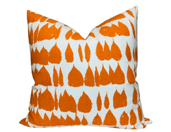 Schumacher Queen of Spain Pillow Cover in Carrot Orange