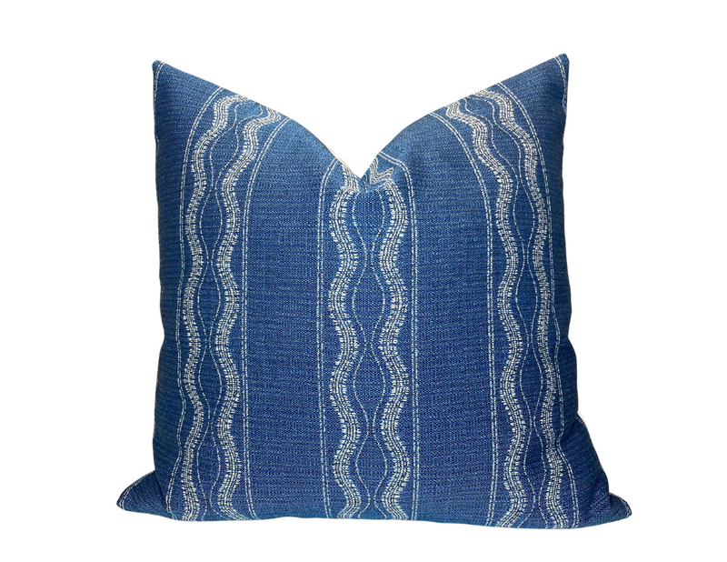 Peter Dunham Zanzibar Outdoor Pillow Cover in Lapis Blue, Indoor/Outdoor Pillows